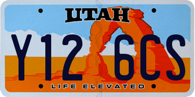 UT license plate Y126CS