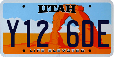UT license plate Y126DE