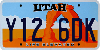 UT license plate Y126DK