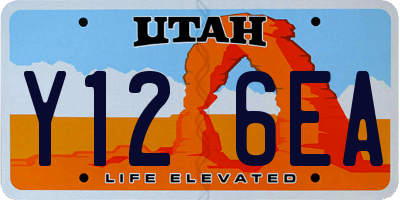 UT license plate Y126EA