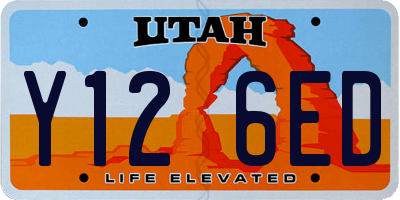 UT license plate Y126ED