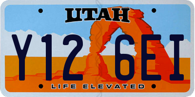 UT license plate Y126EI