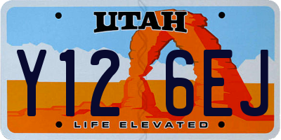 UT license plate Y126EJ