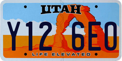 UT license plate Y126EO
