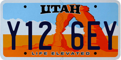 UT license plate Y126EY