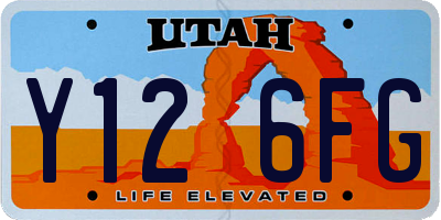 UT license plate Y126FG