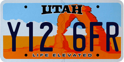 UT license plate Y126FR