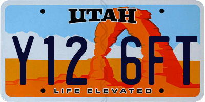 UT license plate Y126FT