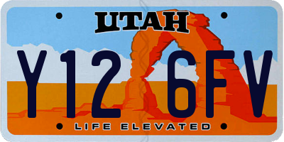 UT license plate Y126FV