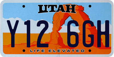 UT license plate Y126GH