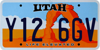 UT license plate Y126GV