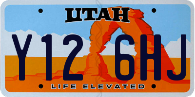 UT license plate Y126HJ