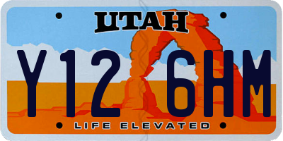 UT license plate Y126HM