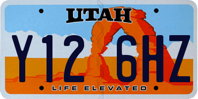 UT license plate Y126HZ