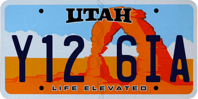 UT license plate Y126IA