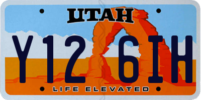 UT license plate Y126IH