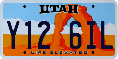 UT license plate Y126IL