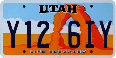 UT license plate Y126IY