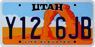 UT license plate Y126JB