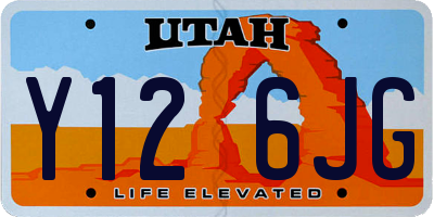 UT license plate Y126JG