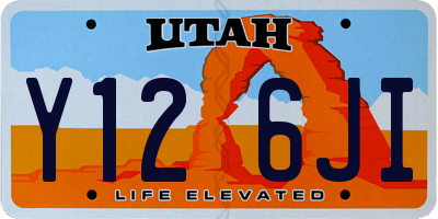 UT license plate Y126JI