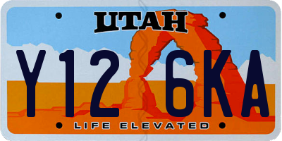 UT license plate Y126KA