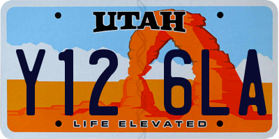 UT license plate Y126LA