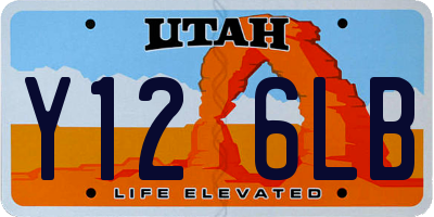 UT license plate Y126LB