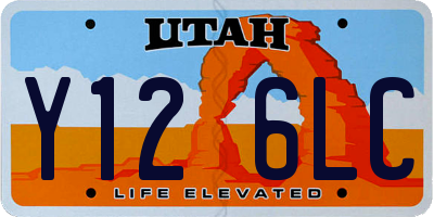 UT license plate Y126LC
