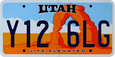 UT license plate Y126LG