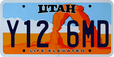 UT license plate Y126MD