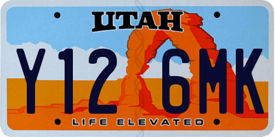 UT license plate Y126MK
