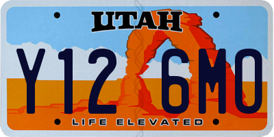 UT license plate Y126MO