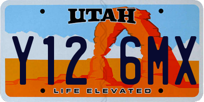 UT license plate Y126MX