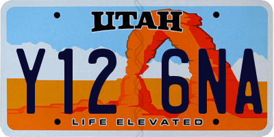UT license plate Y126NA