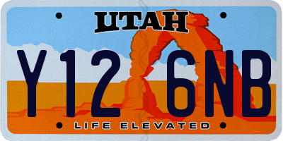 UT license plate Y126NB
