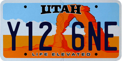UT license plate Y126NE