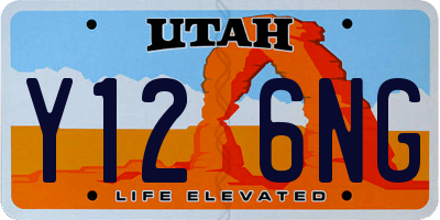 UT license plate Y126NG