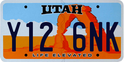 UT license plate Y126NK