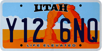 UT license plate Y126NQ