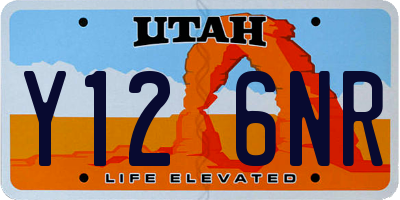 UT license plate Y126NR