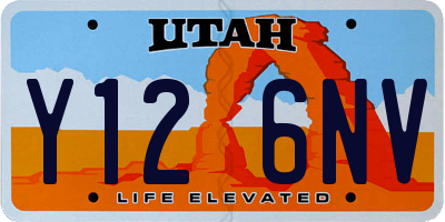 UT license plate Y126NV