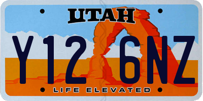 UT license plate Y126NZ