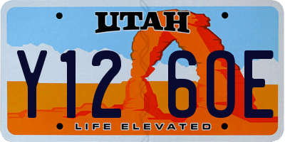 UT license plate Y126OE