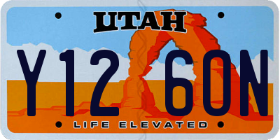 UT license plate Y126ON