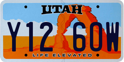 UT license plate Y126OW