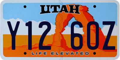 UT license plate Y126OZ