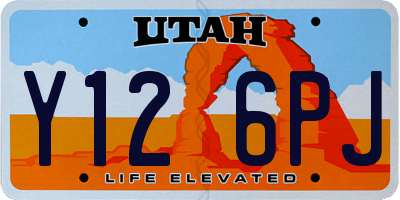 UT license plate Y126PJ