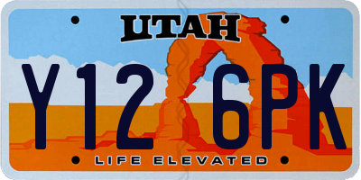 UT license plate Y126PK