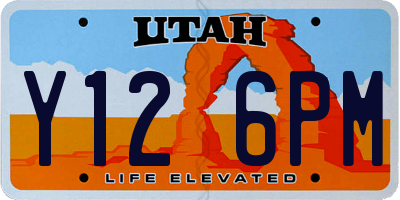 UT license plate Y126PM